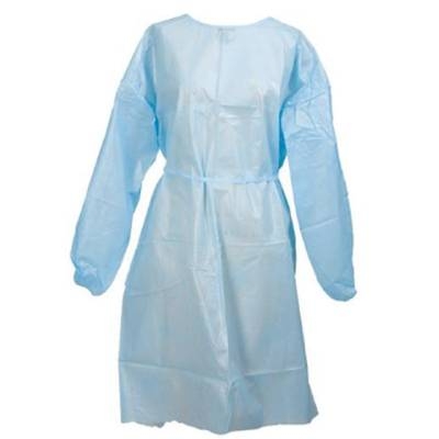 plastic gown blue